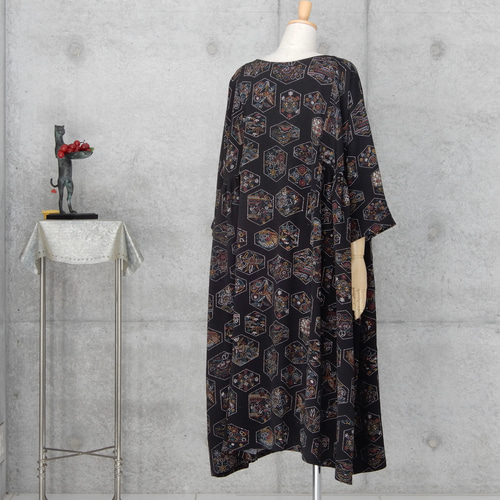 SOLD　着物リメイク　チュニック　夏物単衣　FREE SIZE SOLD 着物リメイク チュニック 夏物単衣 FREE SIZE チュニック さら