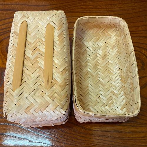 竹製 長方形 弁当箱　⭐︎新品・未使用⭐︎ 高さのある竹のお弁当箱 ランチボックス(長方形・大) 弁当箱・ランチ