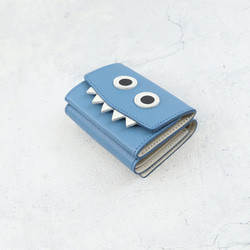 [藍色] 想要給別人看的/最小又可愛的緊湊型三折錢包[怪物迷你錢包] 第2張的照片