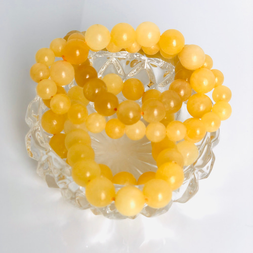 オーストラリア産の黄色いアラゴナイト 天然石 鮮やか黄色Aアラゴナイト6～10㎜ 15個セット 天然石