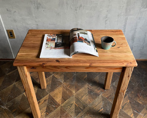 カウンターデスク】90×30cm 高さ60cm 無垢材 【サイズオーダー可能