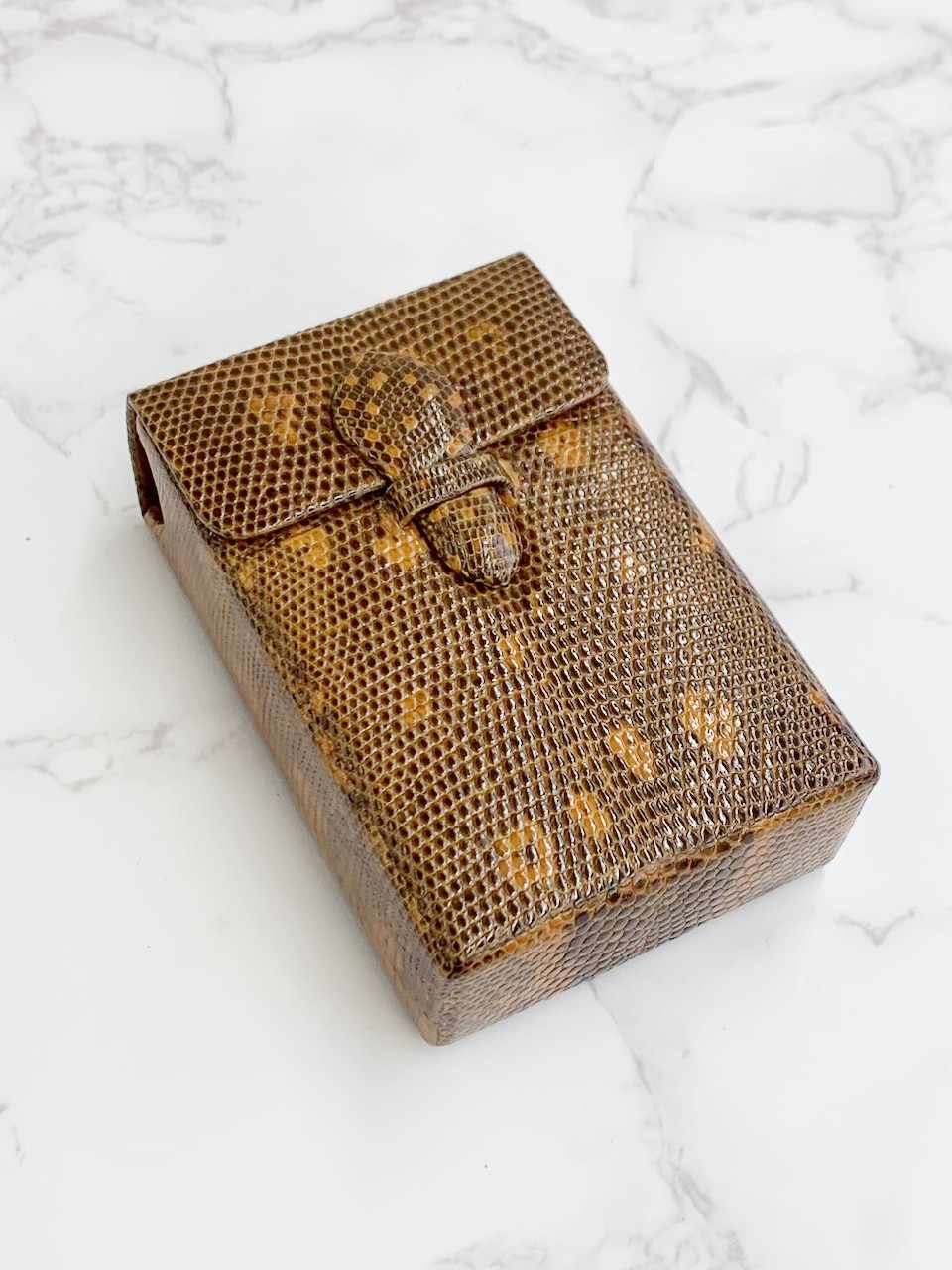 日本製　リザード　マルチボックス　マルチケース　名刺　カード　シガレット　トカゲ革　エキゾチックレザー