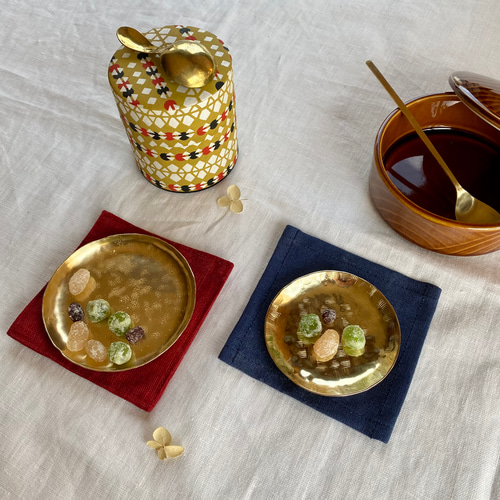 Brass 豆皿 お香皿 市松模様 薬味皿・豆皿 アトリエ カンカン 通販