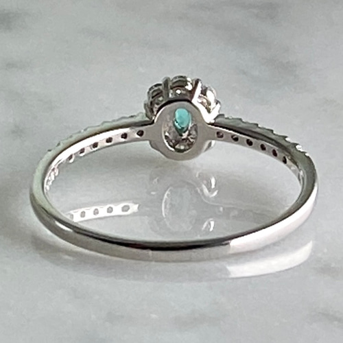 希少】天然パライバトルマリン0.07ct リングpt900ブラジル産オールド 