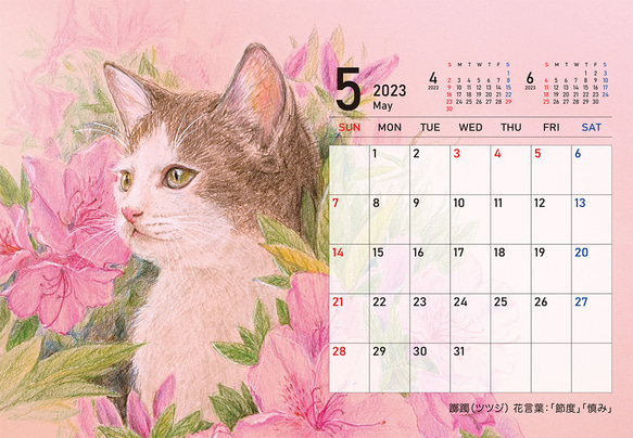 2023年猫のカレンダー【卓上タイプ】 8枚目の画像