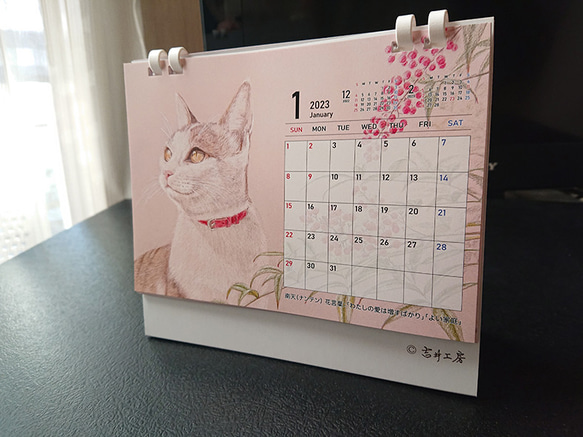 2023年猫のカレンダー【卓上タイプ】 1枚目の画像