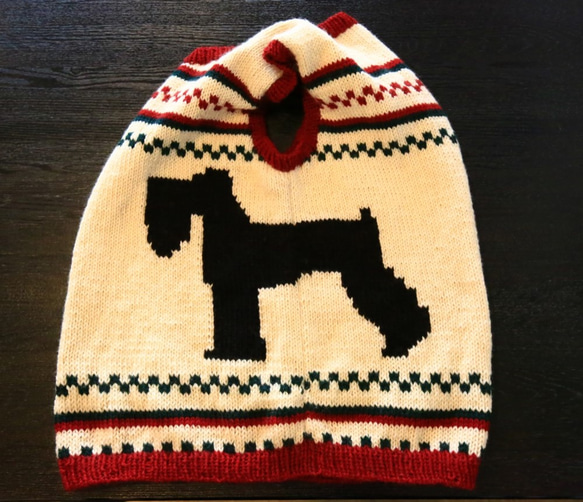 ワンちゃんとペアルック♪シュナウザー柄ベスト エル・ウエーブ オリジナル 7枚目の画像