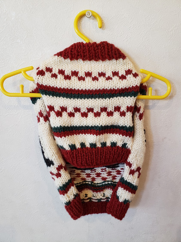 ワンちゃんとペアルック♪シュナウザー柄ベスト エル・ウエーブ オリジナル 4枚目の画像