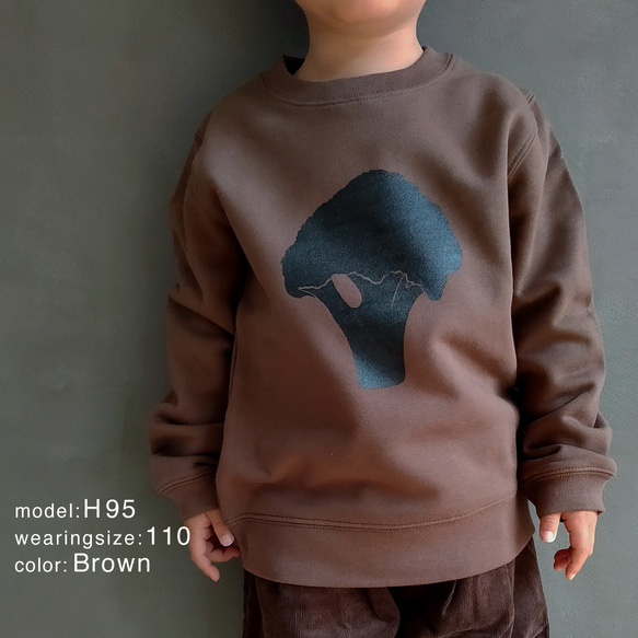 各1枚数量限定 ブロッコリー スウェット 綿100％  子供服 110,130(cm) キッズ トレーナー 2枚目の画像