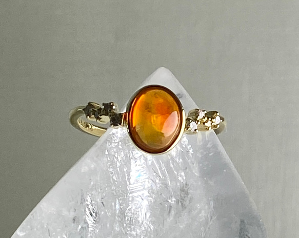 メキシコ ファイア オパール リング、オパールシルバーリング