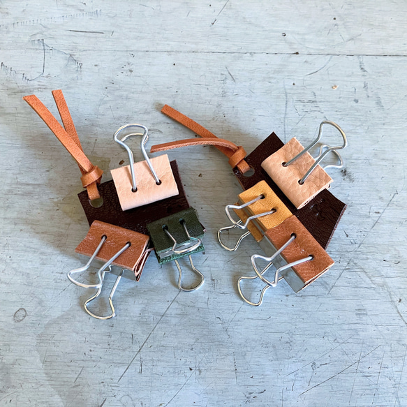 【革クリップ・3個セット/Sサイズ1個Mサイズ２個】☆プレゼントにおすすめ♪レザーステーショナリー 人気・おすすめ｜安定人気・収納便利におすすめ 丁寧対応 配送追跡可 国内発送・保証制度対応