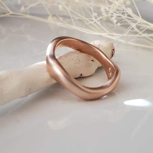 K18 ピンクゴールド　ウェーブリング #5 楽天市場】K18 18金 リング 使いやすい シンプル ウェーブ リング