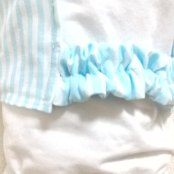 綿ポリ ストライプ  色・サイズが選べる 子供用三角巾 ゴム紐付 9枚目の画像