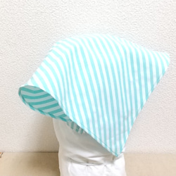 綿ポリ ストライプ  色・サイズが選べる 子供用三角巾 ゴム紐付 15枚目の画像