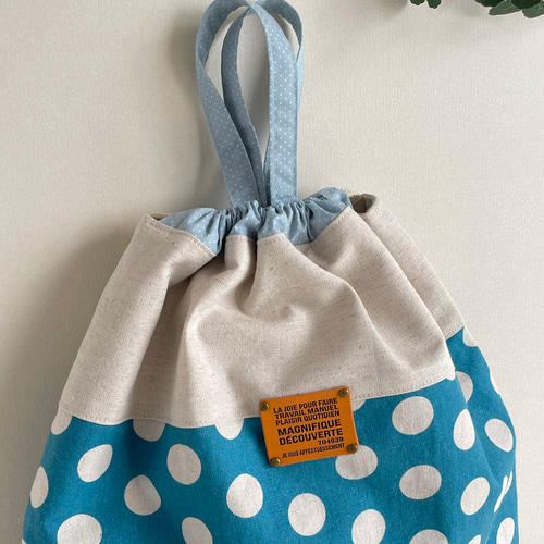 K♡様オーダー分　入園入学セット　グリーンシェル×水色　手提げ袋　体操服袋他