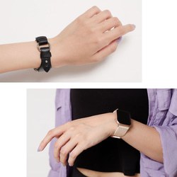 4色選べるサイズ　本革　時計　 Watch Band 008 (apple watch)#mm00000121 8枚目の画像