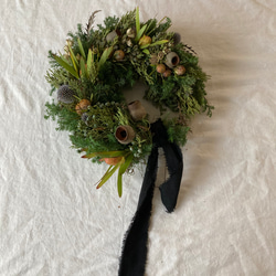 送料無料　美しいネズの実や針葉樹の香りに包まれた馬蹄型wreathe Christmas クリスマスツリー 6枚目の画像