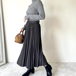 【再販】送0 新作タートルネックのシンプル薄手リブニット【タートルリブニット】 17枚目の画像