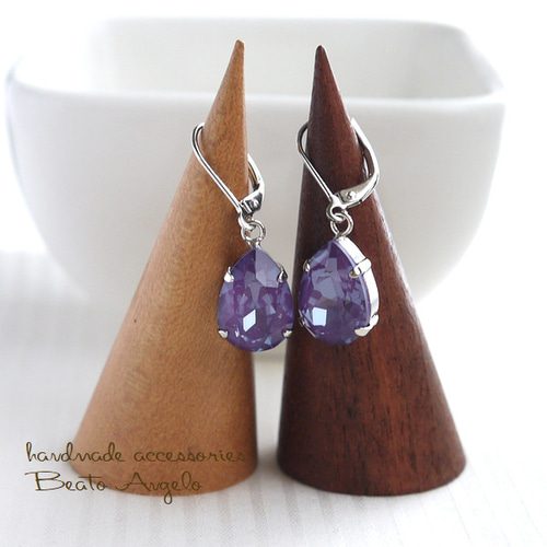 ハンドメイド スワロフスキー＆パールのピアス パールピアス スワロフスキーパール 真珠ピアス 一粒 シルバー