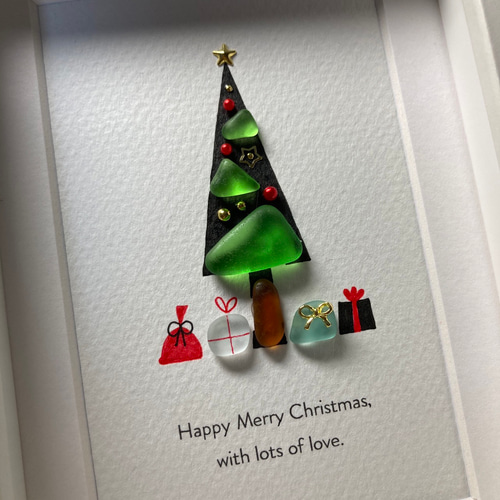 シーグラスアート「クリスマスツリー」 その他アート ゆきみ工房