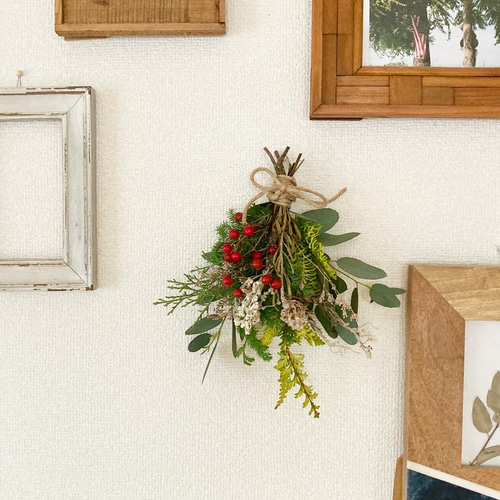 再々販｠クリスマスのインテリアに！サンキライと針葉樹のドライ