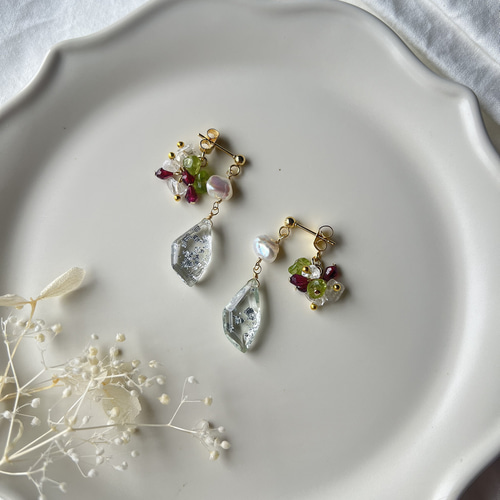 MAISON RUBUS. ムーンライト ピアス （淡水パール・ダイヤモンド） MAISON RUBUS. ムーンライト ピアス （淡水パール・ダイヤモンド