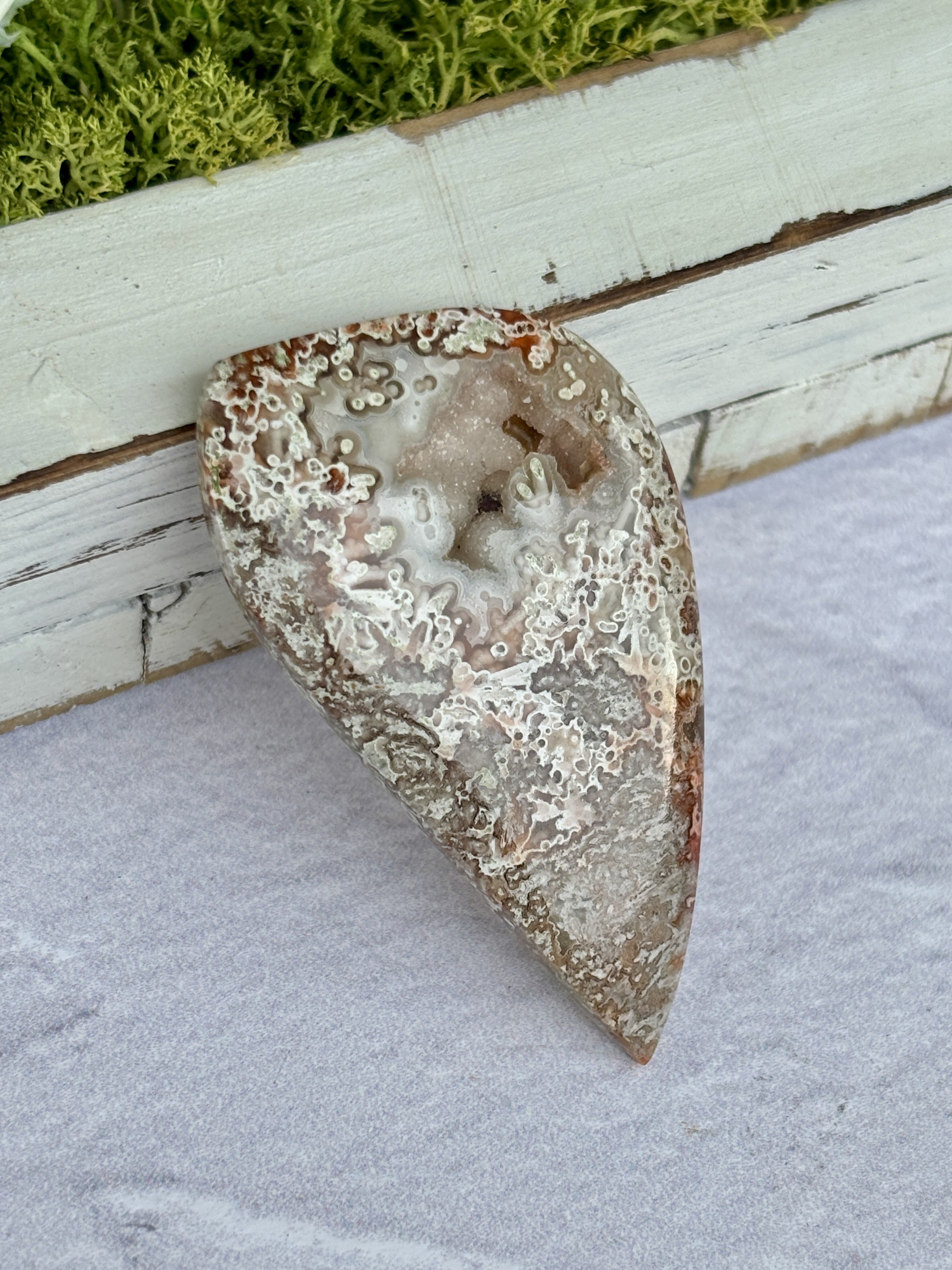 High-Grade クレイジーレースアゲート ルース 09 ドゥルージーポケット 天然石