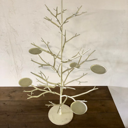 ju 様オーダー品　ロートアイアン製クリスマスツリー　アイボリー仕上げ 5枚目の画像