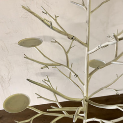 ju 様オーダー品　ロートアイアン製クリスマスツリー　アイボリー仕上げ 4枚目の画像
