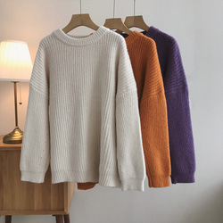 3色セーター、ニットセーター 、丸首セーター、冬のセーター 1枚目の画像