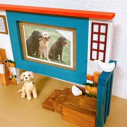 犬　選べます　ミニチュア　フォトフレーム　フォトスタンド　写真立て　ミニチュアインテリア　木製　置物 8枚目の画像