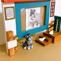 犬　選べます　ミニチュア　フォトフレーム　フォトスタンド　写真立て　ミニチュアインテリア　木製　置物 6枚目の画像