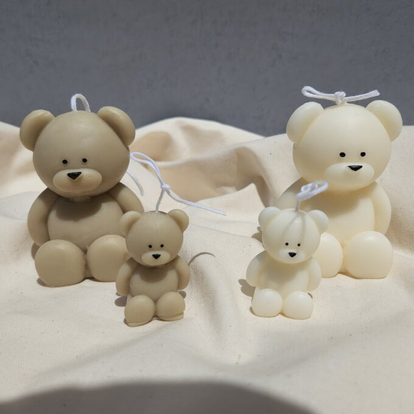 ‎‎‎˙Ⱉ˙ ฅ‎‎‎Plump Bear Candle˙Ⱉ˙ ฅ　~　ぽってり　くま　キャンドル~ 1枚目の画像