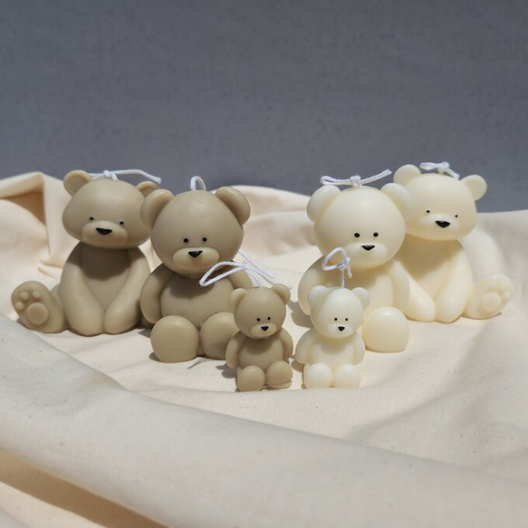 ‎‎‎˙Ⱉ˙ ฅ‎‎‎Plump Bear Candle˙Ⱉ˙ ฅ　~　ぽってり　くま　キャンドル~ 2枚目の画像