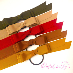 再販】日本製グログランリボン 秋冬カラー たらりん ダブルリボン  