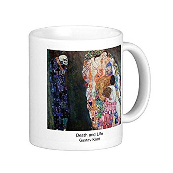 グスタフ・クリムト 『 死と生 』のマグカップ：フォトマグ（世界の名画シリーズ） 1枚目の画像
