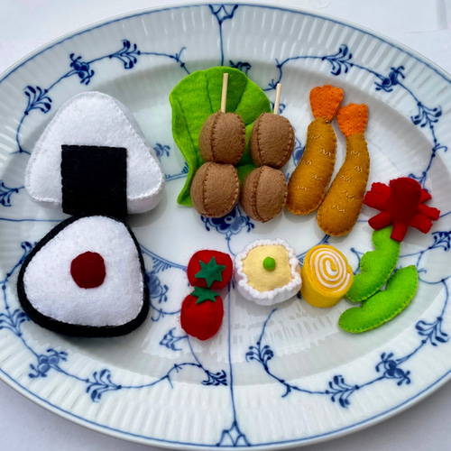 フェルトおままごと/お弁当セット-赤- おもちゃ・人形 フェルト