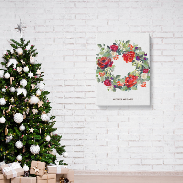 クリスマスツリーのキャンバス　/ i1060 / 冬景色　オーナメント　人気のクリスマスツリー 12枚目の画像