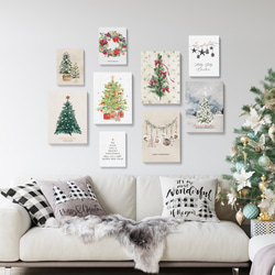 クリスマスツリーのキャンバス　/ i1060 / 冬景色　オーナメント　人気のクリスマスツリー 14枚目の画像
