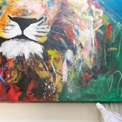 Title "LION" contemporary paint 第2張的照片