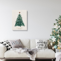 クリスマスツリーのキャンバス　/ i1058 / 冬景色　オーナメント　人気のクリスマスツリー 4枚目の画像