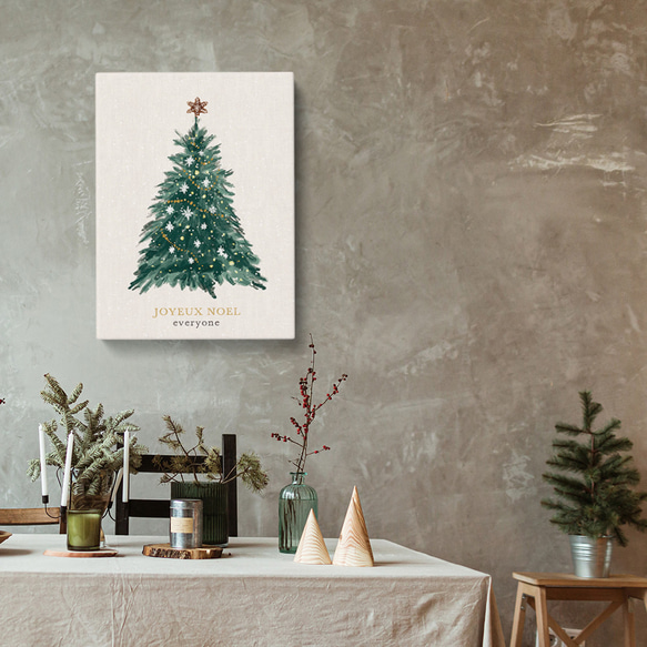 クリスマスツリーのキャンバス　/ i1058 / 冬景色　オーナメント　人気のクリスマスツリー 8枚目の画像