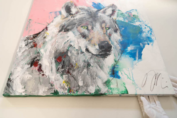 Title "Wolf"  contemporary paint 第2張的照片