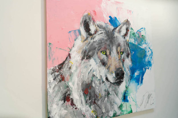 Title "Wolf"  contemporary paint 第4張的照片