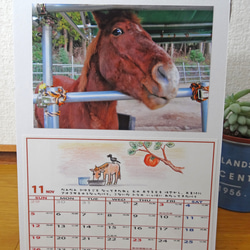 2023 長崎の対州馬ひん太/カレンダー/ハンドクラフト/卓上カレンダー/A５サイズ 3枚目の画像