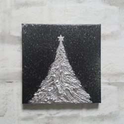 油絵 油彩 油彩画 ミニ絵画 【黄金クリスマスツリー】 | HIROSHI1990
