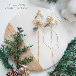 Zirconia &amp; Aurora Glass Conifer, Moon Star, Wreath [2 件套] 首次 第2張的照片