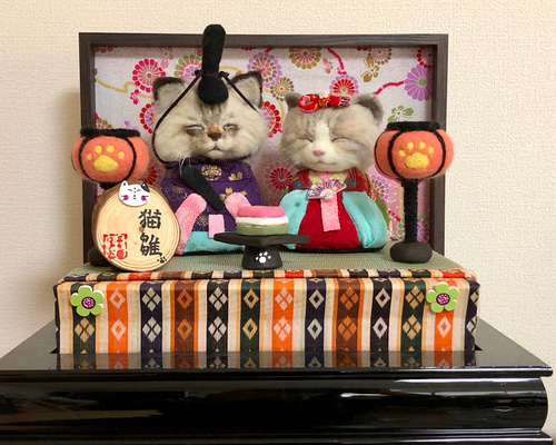 猫のお雛様 桃の節句 ひな祭り ラグドールスコティッシュフォールド