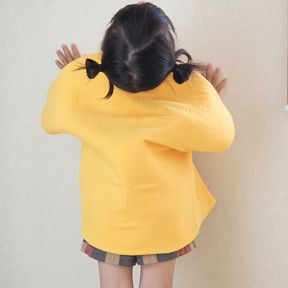 【一点限定】手縫い仕立ての子どもはんてん(チョコレート) 20枚目の画像