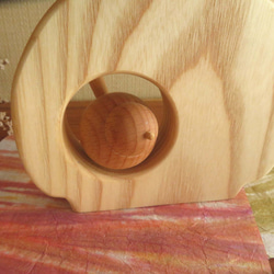 野鳥のお家　 木製一輪挿し　 ～丸い木Ver～ （IN-405-001） 2枚目の画像